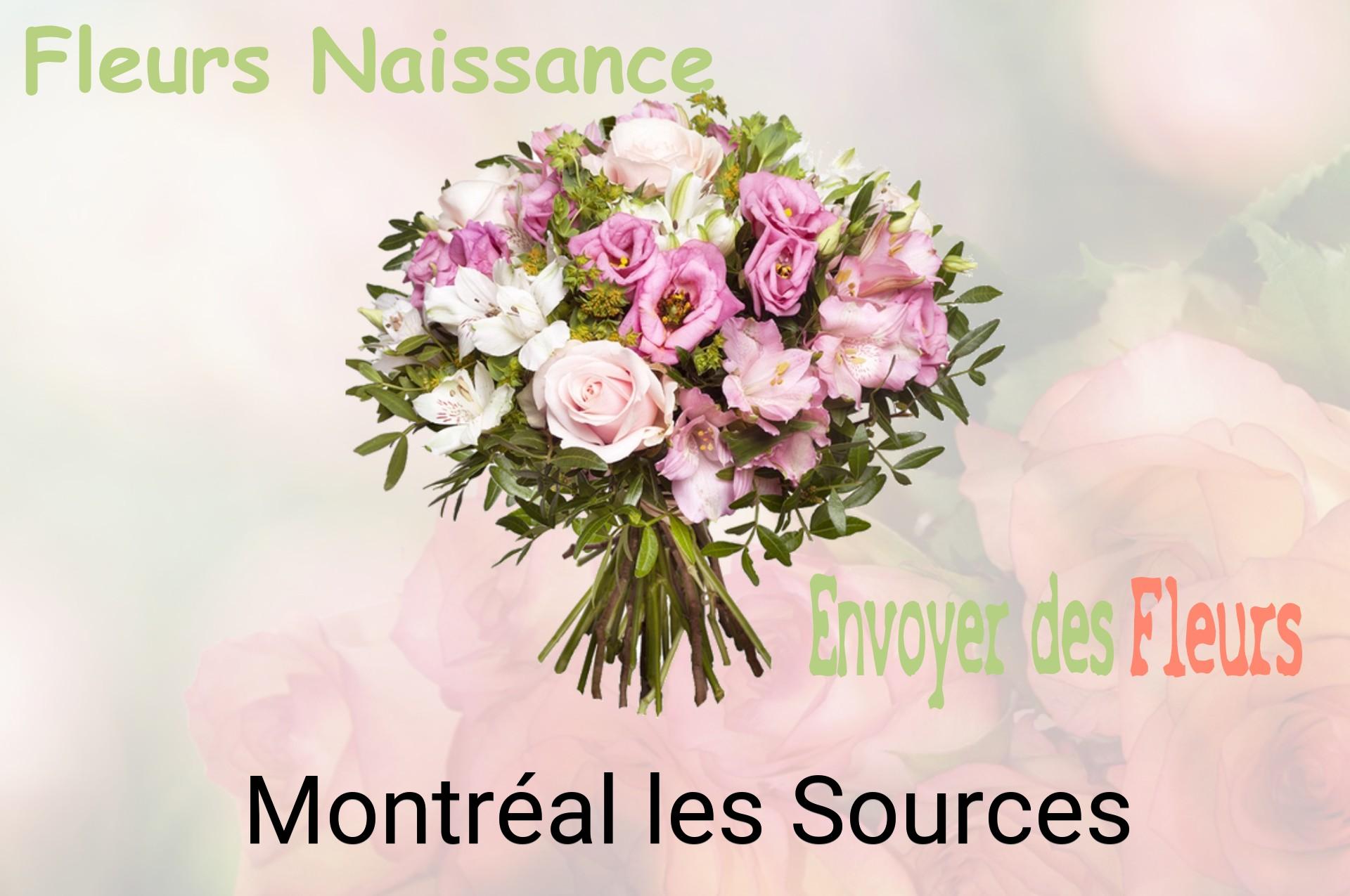 Bouquet de fleurs de naissance livré à Montréal-les-Sources