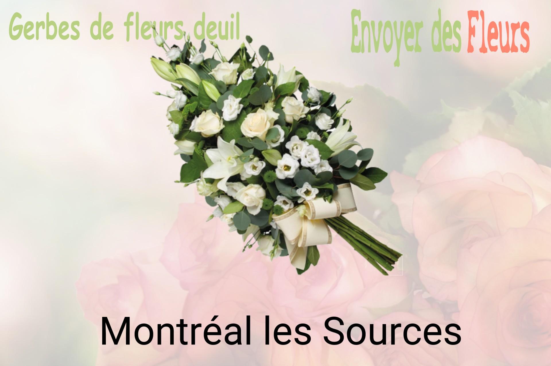 Gerbe de fleurs de deuil livrée à Montréal-les-Sources